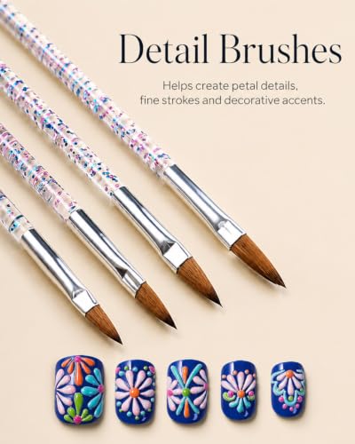 33 Pcs Nail Art Tool Kit & Nail Art Brushes Set with Nail Stands