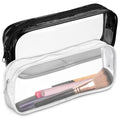 KETAR 2 Pcs Small Clear Makeup Bag for Purse, PVC Plastic (Black and White) - color: Clear Small Makeup Bags (2 Pcs)