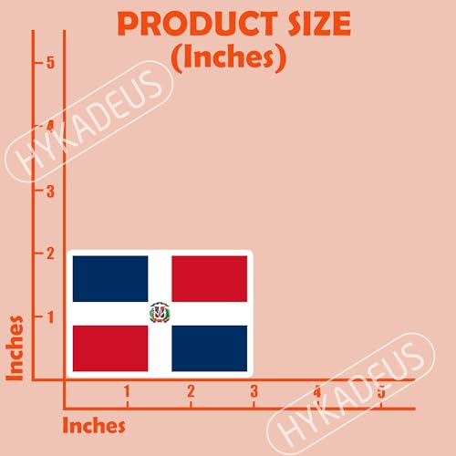(3Pcs) Dominican Republic Flag Stickers – Dominican Flag Vinyl Decals - color: Dominican Republic