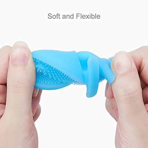 Super Soft Silicone Face Cleanser and Massager Brush Manual Facial Brush - color: Mix Colors (4 Pack)