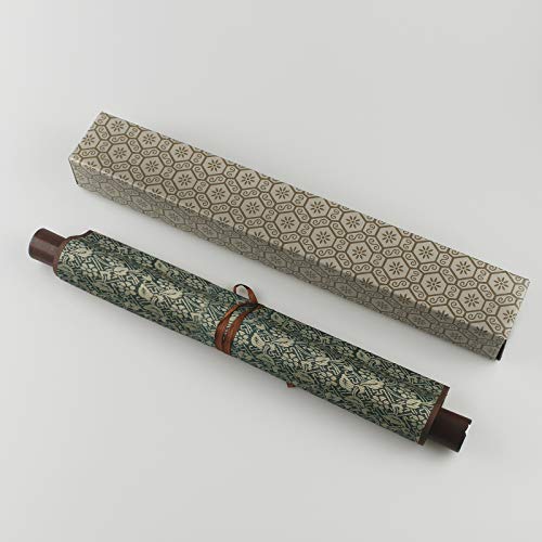 AtfArt Silk Scroll Painting, Asian Wall Art, River Landscape, 36.2x12in - color: A2