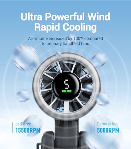 Diveblues Portable Handheld Turbo Fan - color: Obsidian black