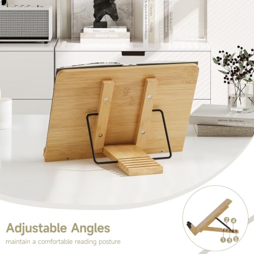 Cook Book Stand,Adjustable Height Book Holder for Reading Hands Free - size: S-11*7.9 inches