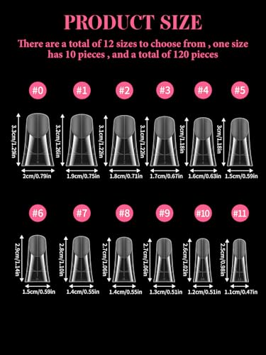 EBANKU Duck Nail Dual Forms for Poly Nail Extension 120PCS Medium Length - color: Duck Shape