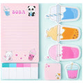 Bubble Tea Sticky Notes Set, 440 Sheets, Cute Milk Tea Theme Self-Stick Notes Pads, Divider Tabs Bundle, Writing Memo Pads for Boba Lovers, Home, School, Office Supplies,Small Gift for Milk Tea Lovers - style: Bubble Tea