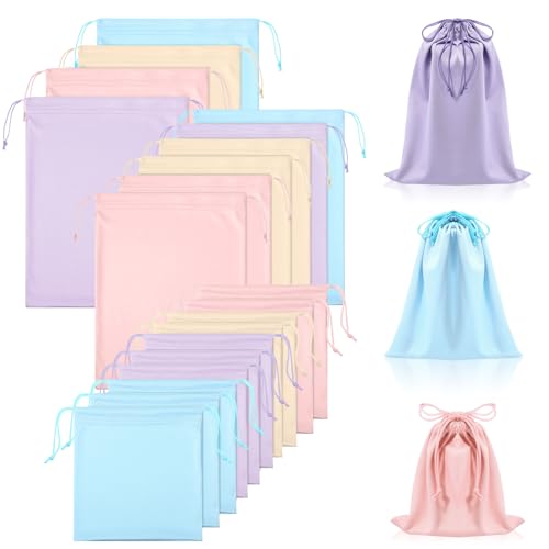 20 Pcs Satin Game Storage Bags for Women Men, S,M,L, Pastel Color - color: Pastel Color, size: S,M,L