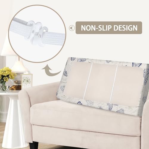 SearchI Stretch Printed Sofa Couch Cushion Covers Replacement Chair Cushion Slipcovers Sofa Seat Cover Furniture Protector Sofa Slipcover Soft with Elastic Bottom(Medium, Butterfly Pattern) - color: Butterfly Pattern, size: Medium