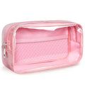 WLLWOO Clear Makeup Bag Small Cosmetic Pouch Travel Toiletry Organizer - color: 1pcs-Medium-Pink