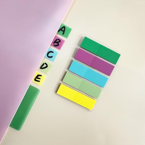 ELII 500 PCS Sticky Index Tabs 21 Sets, Colorful Book Tabs for Notebooks - color: Fresh, size: 500