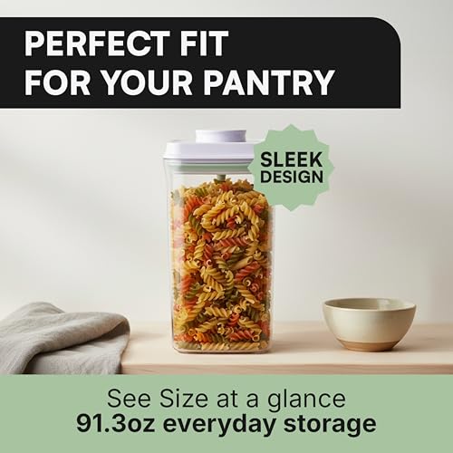 Bop Top Airtight Food Storage Containers with Lid Multi Pack | Kitchen Canister Sets | Air Tight Pantry Container | Pop Top Dry Food Storage Containers for Snacks, Sugar, Flour, Baking, Cereal, Pasta - color: Set of 4