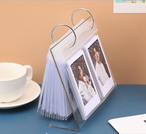 Clear Acrylic Sign Holder,17 Pages/34 Side Flip Sleeves for 4x6 Recipe Card - color: clear