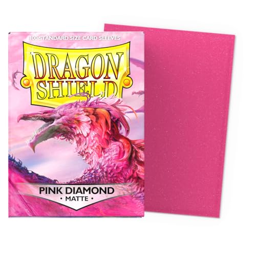 Dragon Shield | Standard Size Card Matte Sleeves | 100 CT - Smooth & Tough Premium TCG Sleeves | Compatible with Pokemon, Flesh & Blood, One Piece & Magic the Gathering | Pink Diamond - color: Pink Diamond