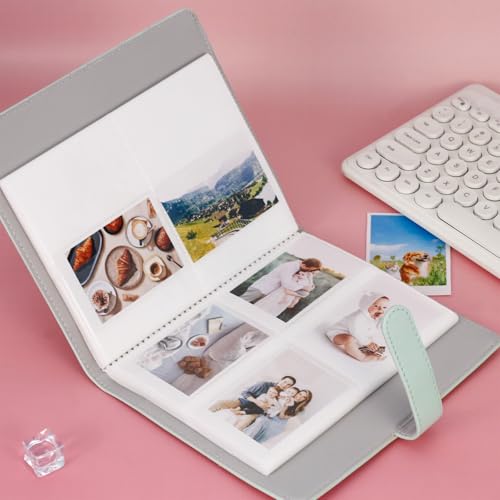 256 Pockets Photo Album for 2x3 Inch Picture, Kpop Photocard, Leather Cover, Photo Album Book Fit for Fujifilm Mini 12/11/9/8/EVO/Link/Liplay Instant Flims (Mint Green) - color: Mint Green, size: 256 Pockets