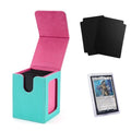 Venssu MTG Deck Box with Commander Display, Fits TCG Cards (Turquoise&Pink) - color: Turquoise and Pink