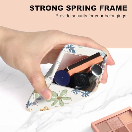 2Pcs PU Leather Small Squeeze Coin Purse Pouch Mini coin Bag Unique And Cute Wallet Cosmetic Bags Change Bag For Women Girls Men （Black Powder Line Flower - color: Black Powder Line Flower