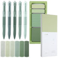Resurhang 6 Green Pens Set 0.5 mm Fine Point Correction Tape Notes, Green