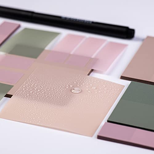 DiverseBee Transparent Sticky Notes Set with Quick Dry Pen (Pastel) - color: Pastel