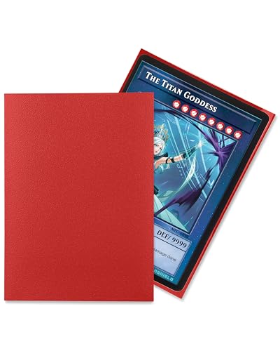 TitanShield Small Japanese Card Sleeves, Red (150 Sleeves) - Fits Yugioh - color: Red