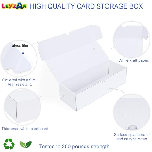 Trading Card Storage Box, 8-Pack 600 Count Cardboard TCG & Sport Card Box - size: 8 piece 10in for Standard