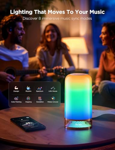 Govee RGBIC Smart Table Lamp 2, Touch Bedside Small Table Lamp (Corded) (Pack of 2) - size: Small (Pack of 2)
