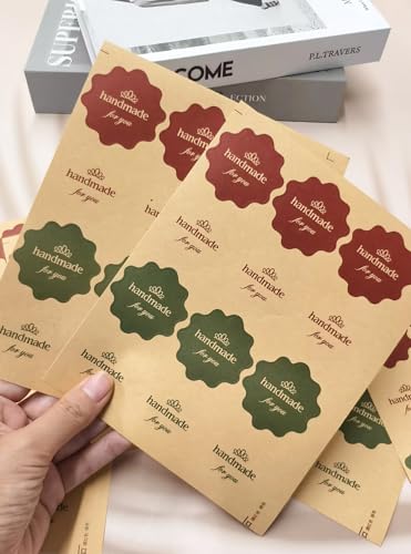 480 Lovely Cute Handmade Label Seal Sticker Handmade Bakery Decorative Sticker (Style-2)