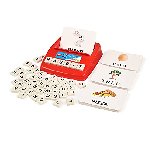 BOHS English Spelling Game for Kids, 60 Picture Cards and Uppercase Tiles - style: UPPER CASE