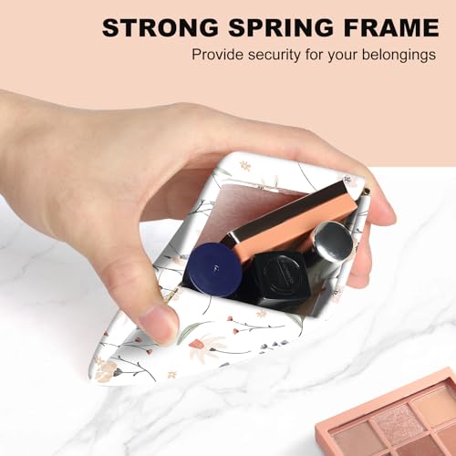 2Pcs PU Leather Small Squeeze Coin Purse Pouch Mini coin Bag Unique And Cute Wallet Cosmetic Bags Change Bag For Women Girls Men （Floral Print - color: Floral Print
