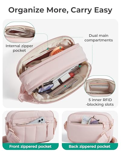 BAGSMART Cross Body Purse, Mini Crossbody Bags for Women Travel Purse - color: Crystal Blue, size: Small