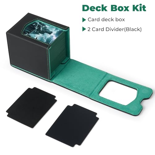 Fabmaker 4 Pack Deck Box Compatible with MTG Commander,Comman-der Deck Box - color: Multicolor, size: 4 pack