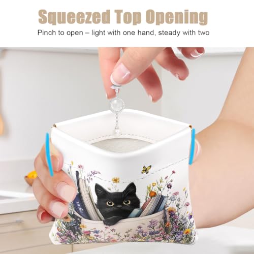Squeeze Cat Coin Purse Pouch Mini Coin Pocket Change Purse - color: Cute Cat, size: Mini (3.54"x3.2")