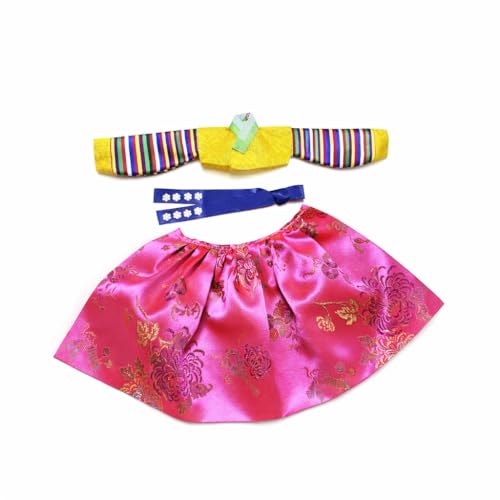 No-Needle DIY Korean Mini Hanbok Craft Kit with Real Fabric (2-in-1 Set)