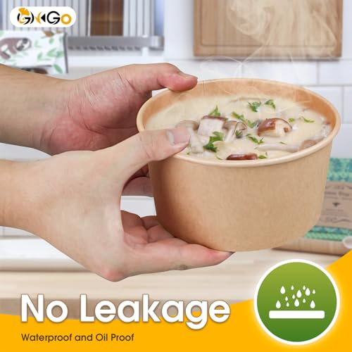 Ginkgo 90 Count 30 oz Extra Large Disposable Paper Bowls