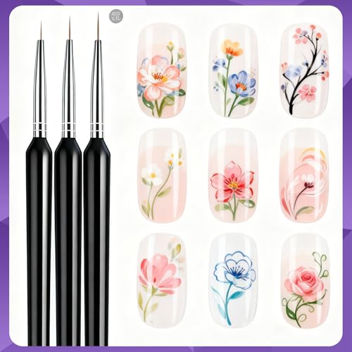 Artdone Nail Dotting Tools Art Brushes Kit With Nail Stand Gel Polish - color: Nail dotting tool brushes and stands kit