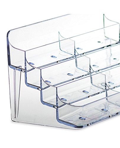 SOURCE ONE 8 Pocket Desktop Clear Acrylic Business Card Holder - size: 1 Pack