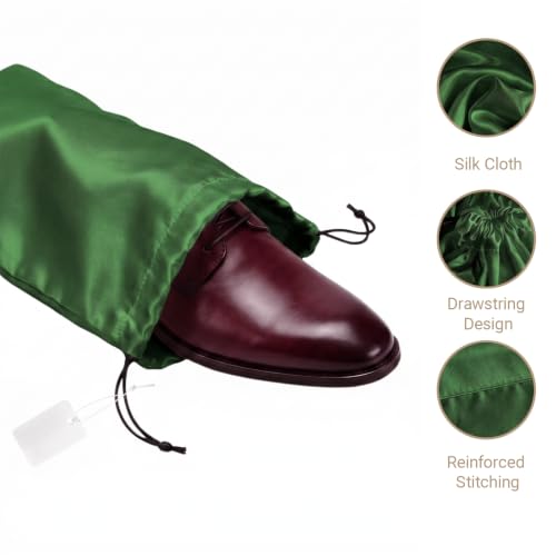 Q&J Fabric Co. 6 Pack Satin Dust Bag 17.7x7.9 inch Bright Green 100% Polyester Silk Bag Purse Dust Bag Shoe Bags for Closet Purse Protector Bag Dust Covers for Purses - color: Bright Green, size: 17.7"x7.9"