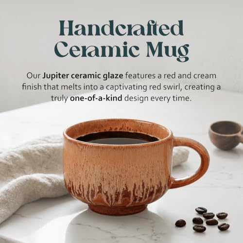 NOVA CERAMICS Pottery Style Coffee Mug - 16 oz Ceramic Mug - Jupiter - color: Jupiter
