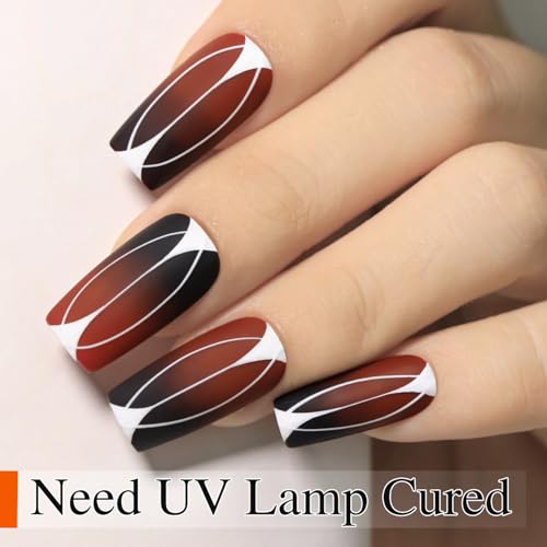 Double Rhythm 15 Ml Metallic Gel Liner Nail Art Bronze Mirror Chrome Painted Drawing Stripper 3D Effect Polish (White Liner Art -L1006) - color: White