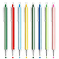 8 Pack Retractable Gel Pens 1.0 mm Striped Aesthetic School Supplies Smooth Writing Colored Ink Click Pen For Note Taking Cute Office Stationery Gift Set