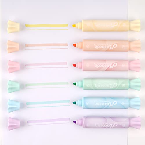 Candy Highlighters, 18 Pack Cute Pastel Highlighter Pens, Candy Shaped Chisel Tip No Bleed, Quick Dry Aesthetic Highlighters for School Supplies, Bible Study, Journaling, Planner, Notes, Teachers - style: 18 Pack