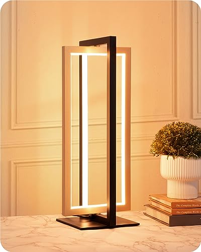 EDISHINE LED Table Lamp, Modern Bedside Lamps for Living Room, Gold - color: Gold