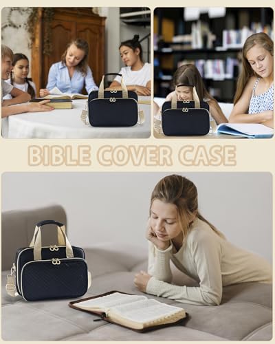 Bible Cover for Women Journaling Kit, Bible Study Case & Christian - Black