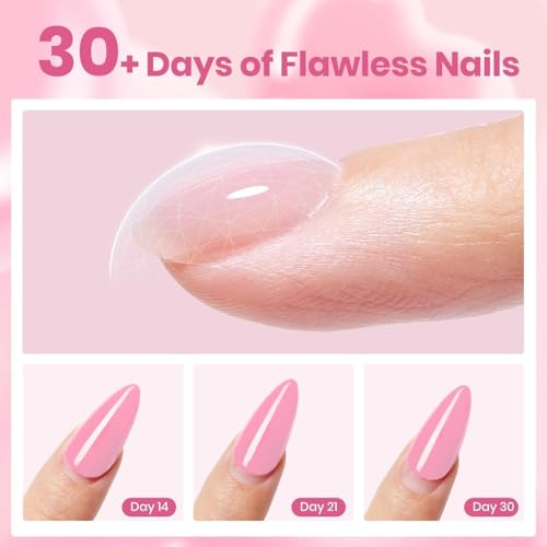 Beetles Builder Gel Nails Kit with UV Lamp, Pink Building Gel - color: C-Blush Charm