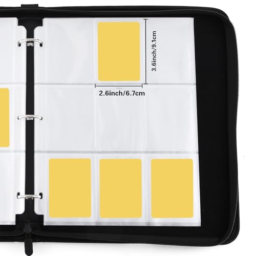 Card Binder 720 Pockets, 9-Pocket Trading Card Binder with 40 Sleeves, Zipper Card Holder Album for TCG, MTG, Baseball, Football and Sports Cards, Yellow - color: Yellow, size: 720 Pockets