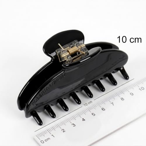 Luxury Light Hair Claw Clip Premium Acetate Strong Hold 4 Inch (Midnight) - color: Midnight