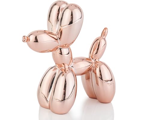 4 Inch Shiny Rosegold Balloon Dog Sculpture - color: Shiny Rose Gold