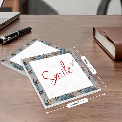 Cute Sticky Notes 3 x 3 in, 2 Pack Self Stick Note Pads with Fun Patterns, Strong Adhesive Memo Pads for Office School Home, 80 Sheets per Pad Cute Ducks - color: Cute Ducks