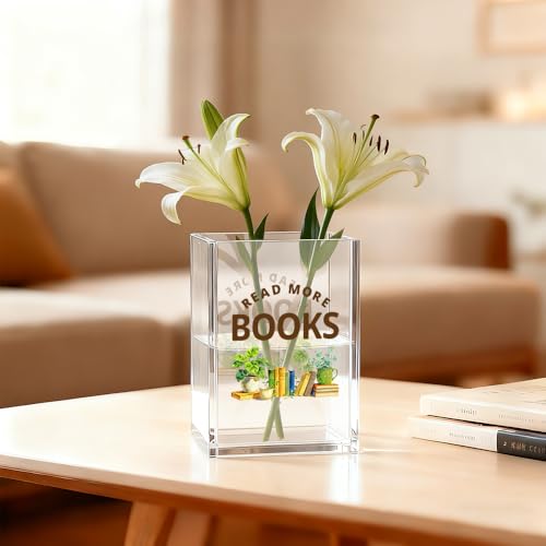 Read More Books Acrylic Pen Holder Makeup Organizer Desk Accessory - color: Transparent55