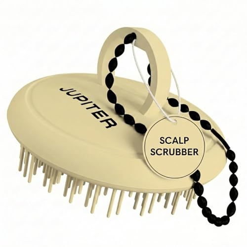 Jupiter Scalp Exfoliator - Scalp Massager Tool for Wet & Dry Hair - Ergonomic Detangler Brush - Dandruff Comb & Scrub to Remove Dandruff & Buildup and Support Circulation - Yellow - color: Yellow 1 Pack