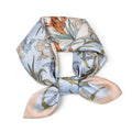 100% Mulberry Silk Scarf - 25.6" Square Neckerchief & Headscarf Gift Packed - color: Blue-20