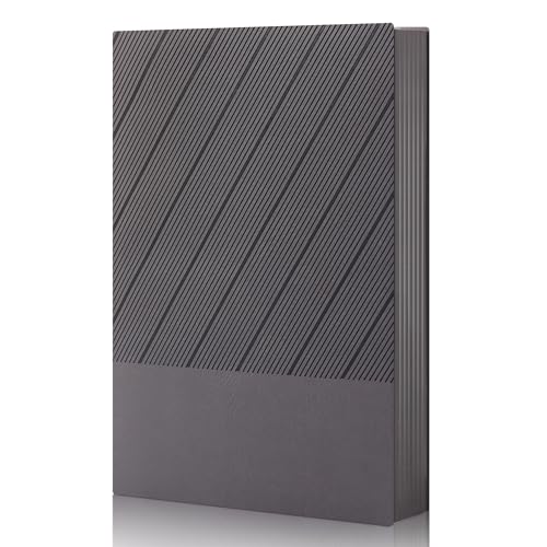 BOBO RABBIT Softcover Lined Notebook 348 Pages Vegan Leather Thick Journal - color: Grey